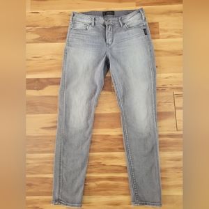 Silver Gray Skinny Jeans